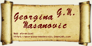Georgina Mašanović vizit kartica